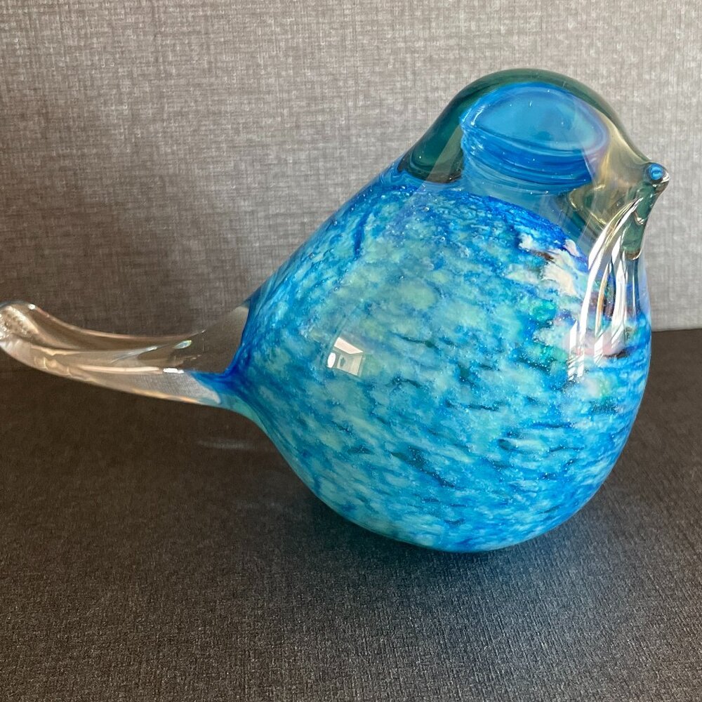 Lovely Murano Style Handblown Glass Swirl Bird